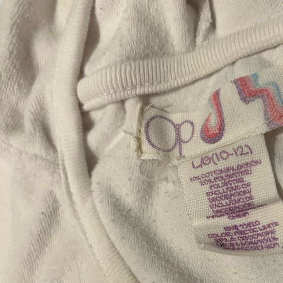 OP White Terrycloth Hooded Swim Coverup - Picture 7 of 9